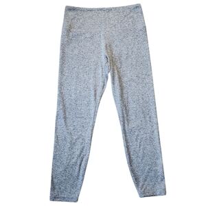 Zobha Womens Large Cropped Capri Leggings Heather Gray Workout Athleisure